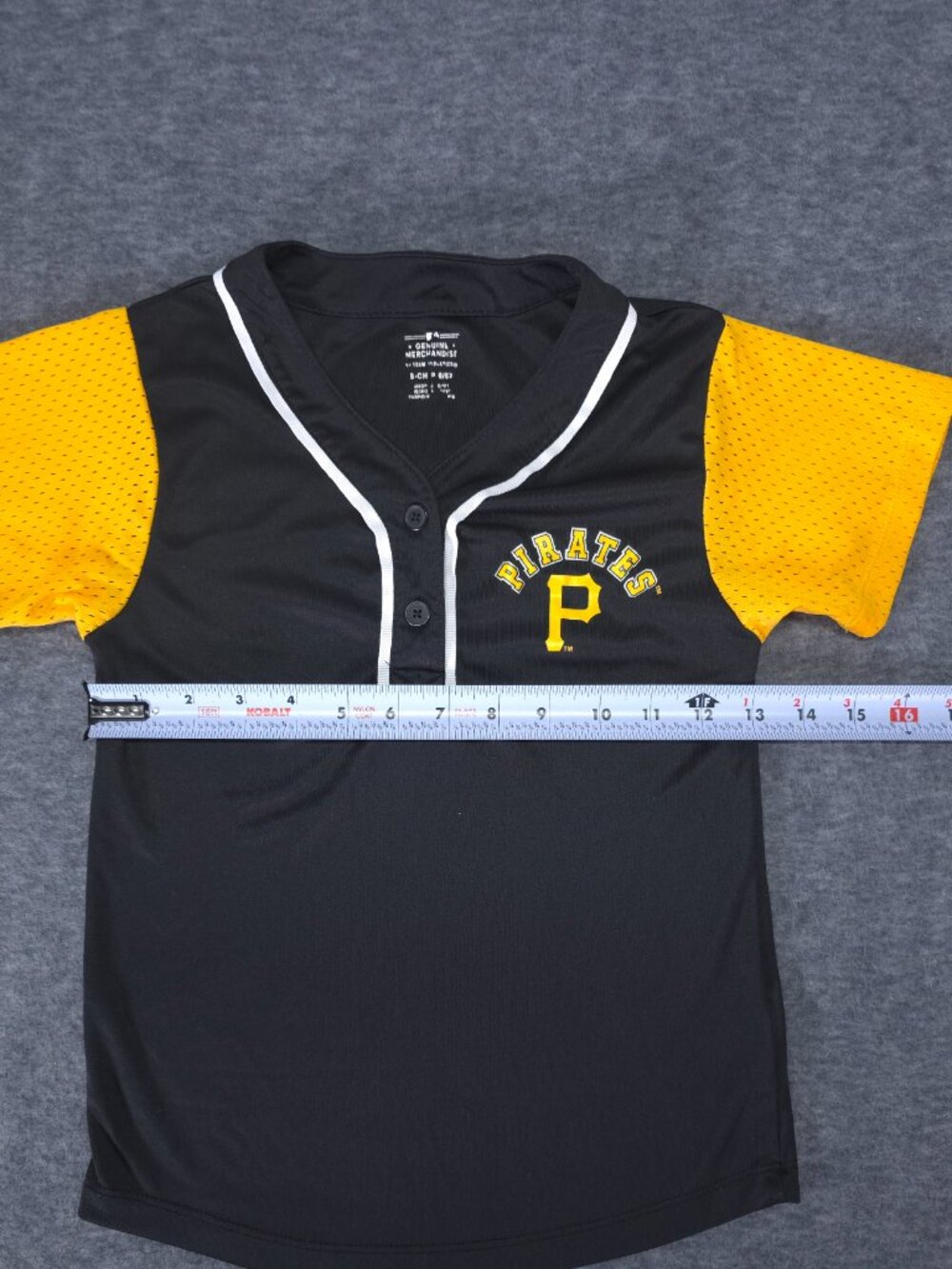 Pittsburgh Pirates Youth Jersey Shirt Black Gold Size S 6/6X - Picture 5 of 6